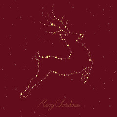 Vector Illustration of an Abstract Christmas Reindeer