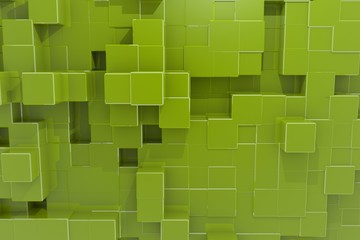 Lawn green   structur  computer  wire Cube Background ''