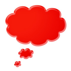 3d red speech bubble