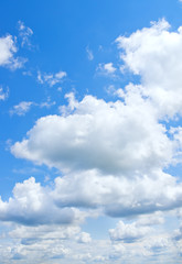 Obraz premium White clouds and blue sky. Nature background.