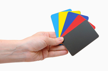 Credit card in the hands of women