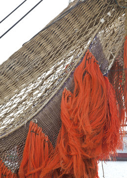 Close up of detailed fishing net