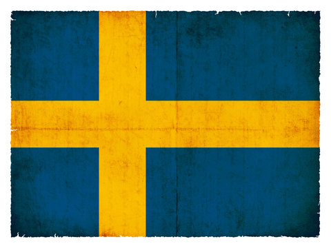 Grunge-Flagge Schweden