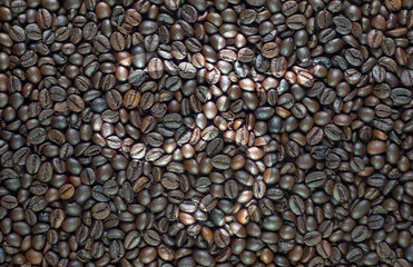 Obraz premium Sport soccer icon on coffee texture and background