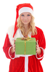woman in santa claus costume