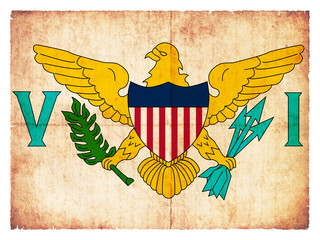 Grunge-Flagge Amerikanische Jungferninseln (USA)