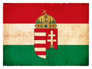 Grunge-Flagge Ungarn