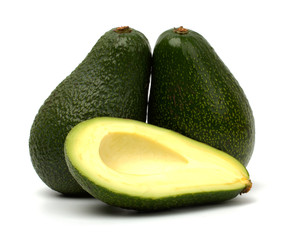 Avocado isolated on white background.