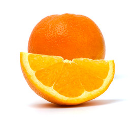 Orange fruit isolated on white background