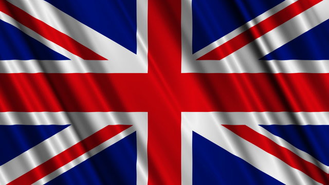 Great Britain Union Flag looping animation