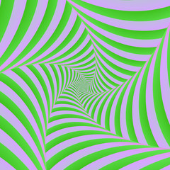 Green and Lilac Spiral