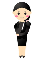 悩むビジネスウーマン