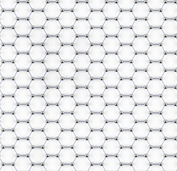 Naklejka premium Kafelkowy model arkusza grafenu