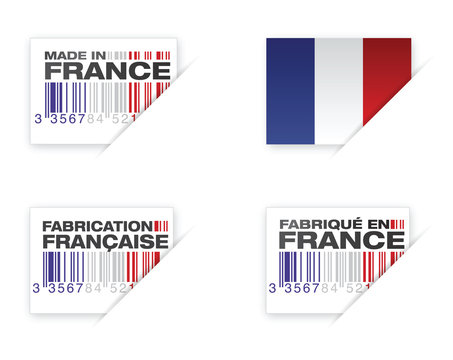 &eacute;tiquette, code barre : MADE IN FRANCE