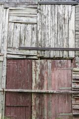 Old weathered barn door