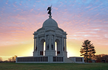 Pennsylvania Monument at Gettysburg Military Park - obrazy, fototapety, plakaty