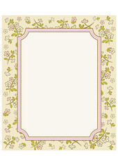 Vintage background with flowers and ornaments