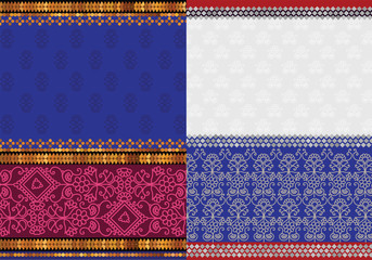 Indian Sari Borders, detailed and easily editable