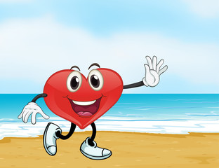 an ocean and a heart