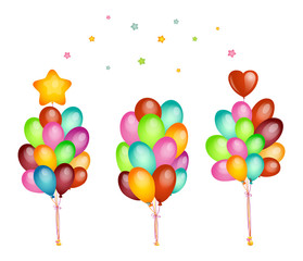 Background with colored balloons