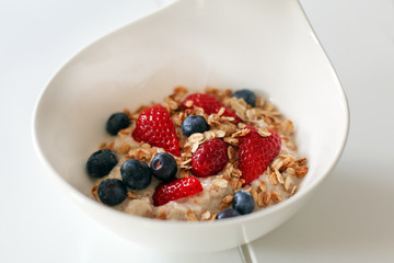 Healthy muesli with several fruits