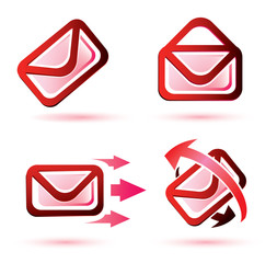 email icons vector set