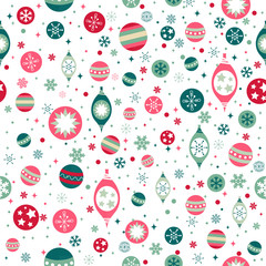 Beautiful design Christmas seamless pattern with xmas toys