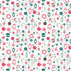 Beautiful design Christmas seamless pattern with xmas toys