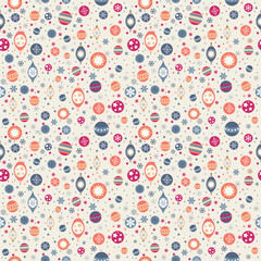 Beautiful design Christmas seamless pattern with xmas toys