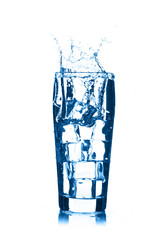 water splash in glass