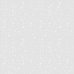 Winter Christmas seamless texture with snowflakes