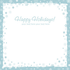 New Year (Christmas) background with snowflakes border