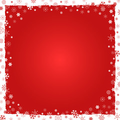 New Year (Christmas) background with snowflakes border