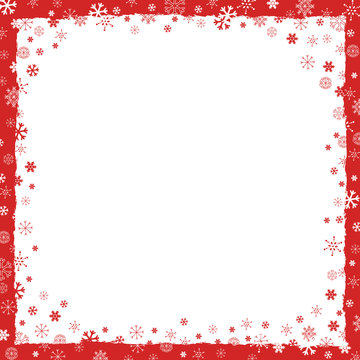 New Year (Christmas) background with snowflakes border