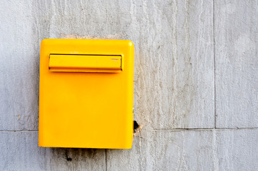 Yellow postbox