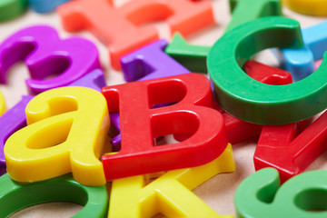 Plastic alphabet letters