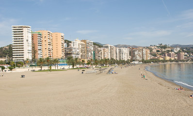 Malaga Beach and City - Spain