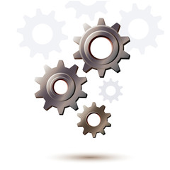 machine gear wheel cogwheel vector icon