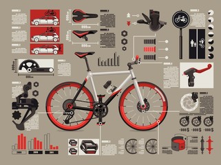 bicycle info graphics,