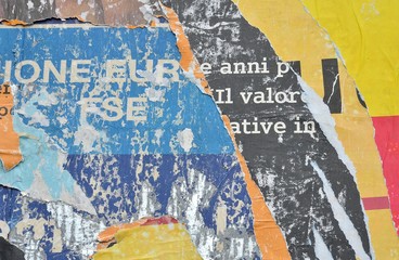 Fototapeta premium Brandelli di cartellone pubblicitario