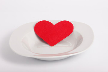 ein Teller mit Herz