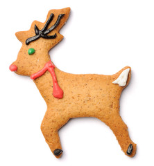 Christmas gingerbread deer cookie