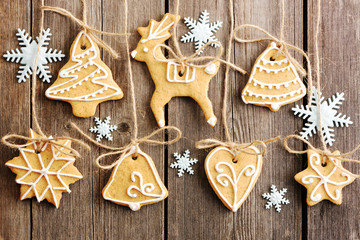 Christmas homemade gingerbread cookies