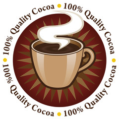 100% Quality Cocoa Seal / Mark / Icon