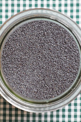poppy seeds in jar
