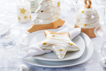 Festive table for Christmas