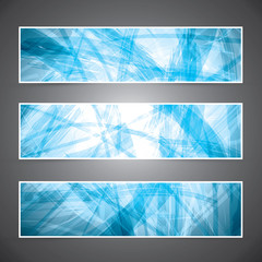 Three futuristic business banner designs vector eps10