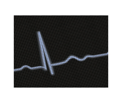 electrocardiogram on the screen. vector