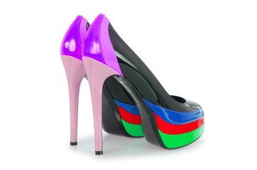 Woman shoes isolated on white