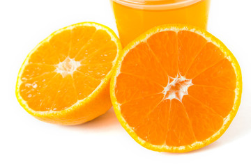 The orange and juice